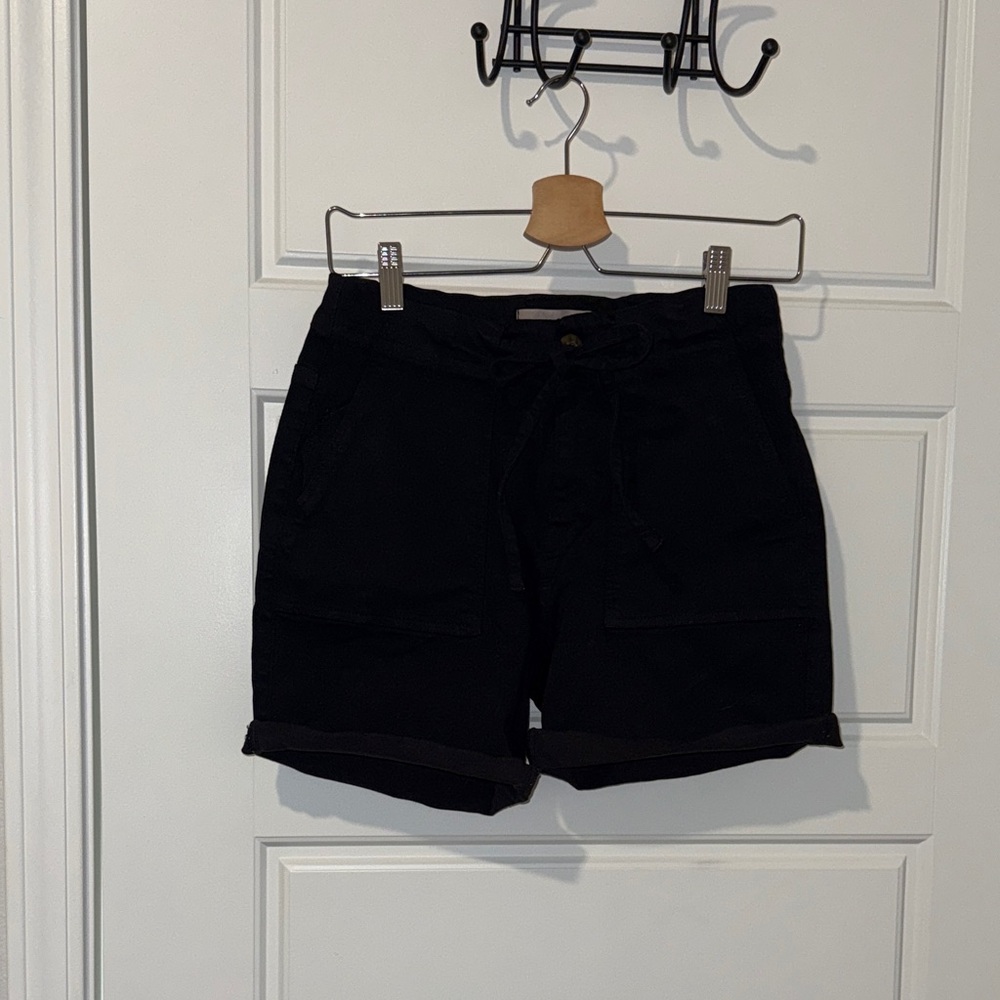 BKE black tie waist long shorts size 25